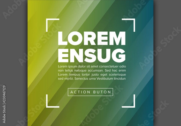 Fototapeta Social Media Post Layout with Gradient Line Elements