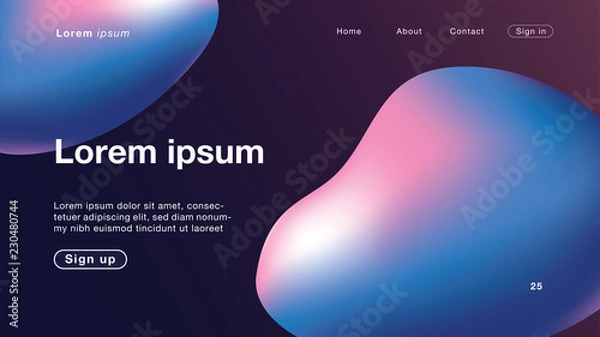 Obraz Background abstract pink blue color Curve for Homepage