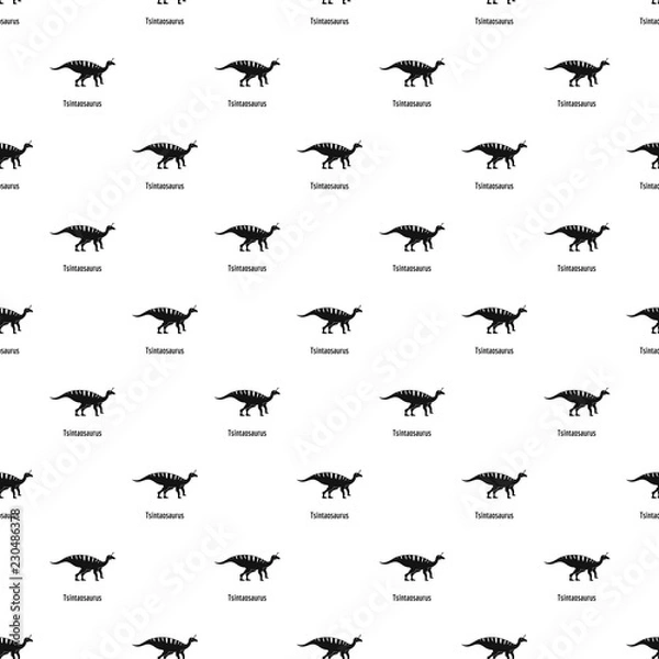 Obraz Tsintaosaurus pattern seamless vector repeat geometric for any web design