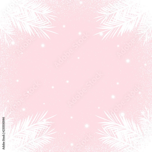 Fototapeta Cute pink christmas background