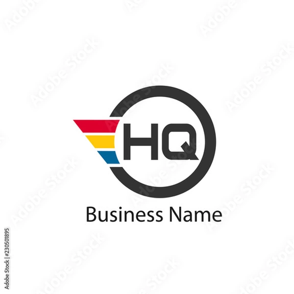 Fototapeta Initial Letter HQ Logo Template Design