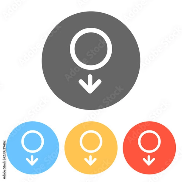 Fototapeta gender symbol. linear symbol. simple men icon. Set of white icon