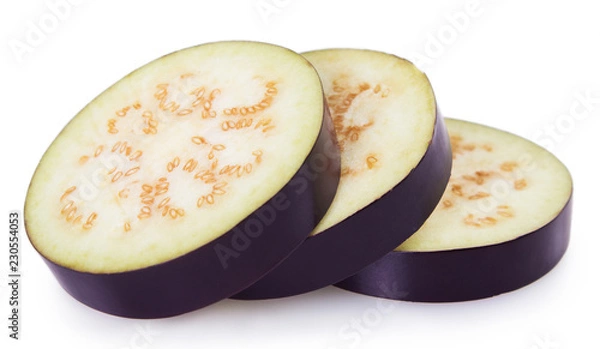 Obraz Świeży bakłażan na białym tle