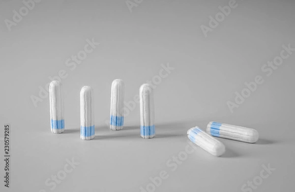 Obraz Tampons on grey background