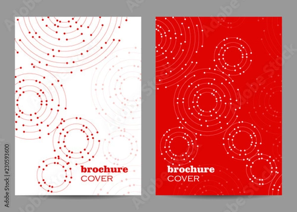 Obraz Brochure template layout design. Geometric pattern with connected lines and dots