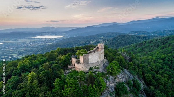 Obraz Chojnik castle aerial view