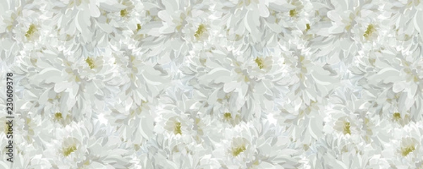 Obraz Seamless texture with chrysanthemums.