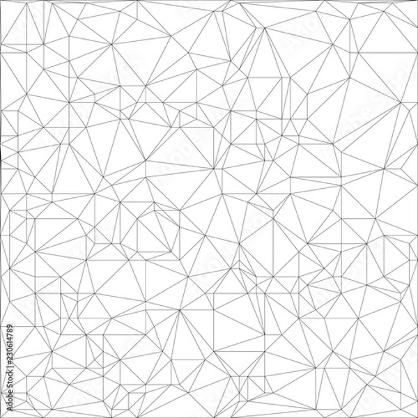 Fototapeta Wireframe polygonal abstract mesh.  Vector Polygon which consist of triangles. Geometric background in Origami or network style. 