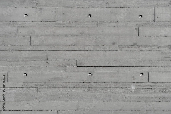 Obraz Dark concrete background surface, Texture of wooden formwork stamped on raw concrete wall as background
