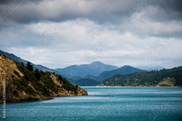 Fototapeta New Zealand crossing between north and south island