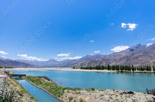 Obraz Mountain landscape lake