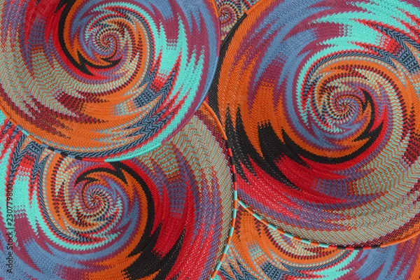 Obraz Woven wire baskets as a background