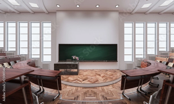 Fototapeta Inside an Auditorium 3d rendering