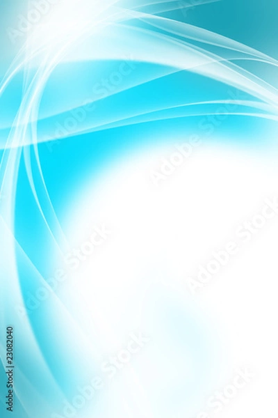Obraz Abstract white lines blue background