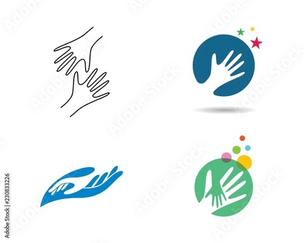 Fototapeta Hand logo illustration