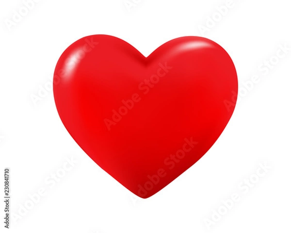 Fototapeta realistic vector red heart