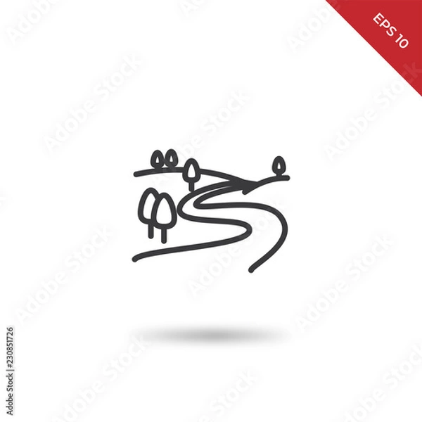 Obraz River vector icon