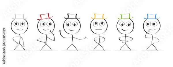 Obraz Sześć kapeluszy