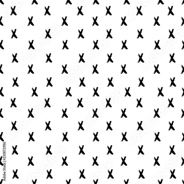 Fototapeta Seamless pattern with hand drawn x marks.