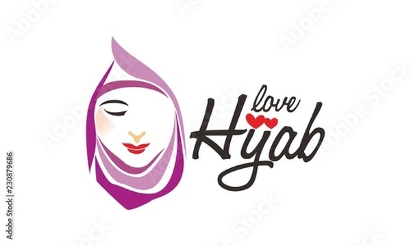 Obraz love beautiful hijab