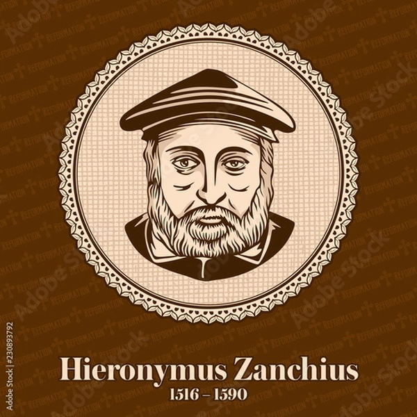 Obraz Hieronymus Zanchius (1516 – 1590) was an Italian Protestant Reformation clergyman and educator who influenced the development of Reformed theology during the years following John Calvin's death.