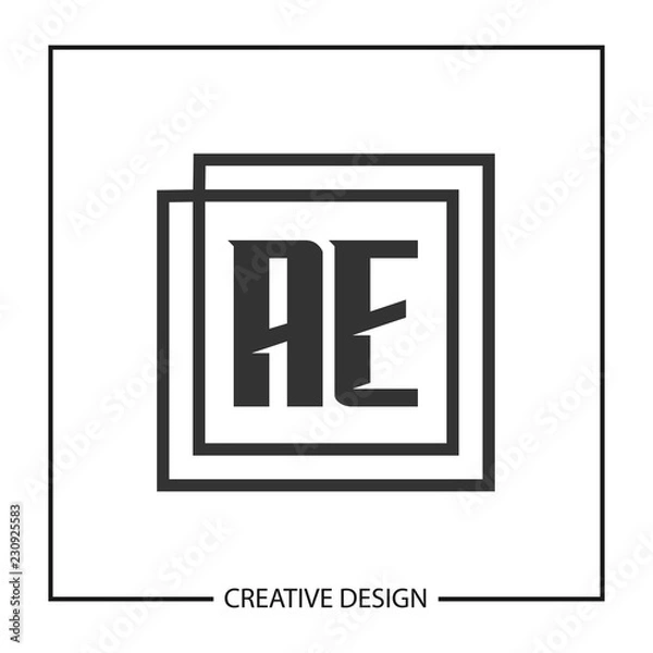 Obraz Initial Letter AE Logo Template Design Vector Illustration