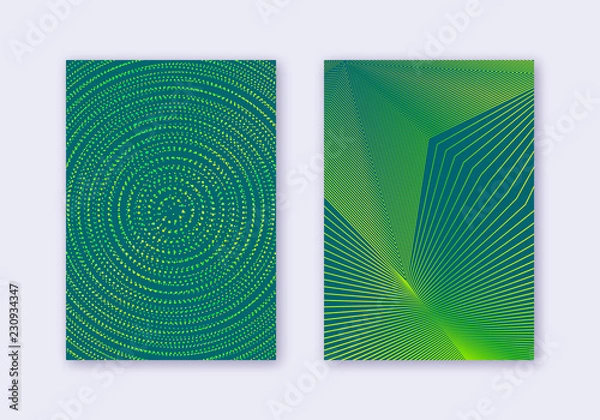 Fototapeta Cover design template set. Abstract lines modern b