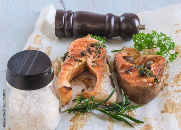 Obraz Grilled trout steak