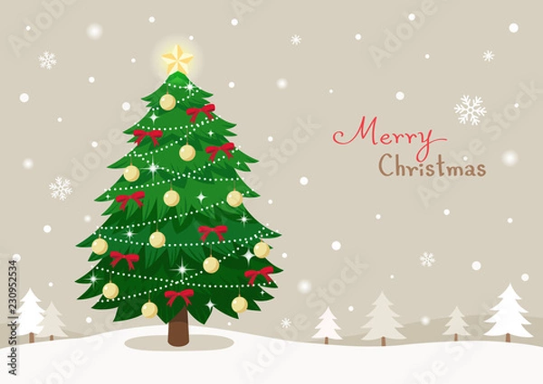 Obraz Choinka na tle zimy