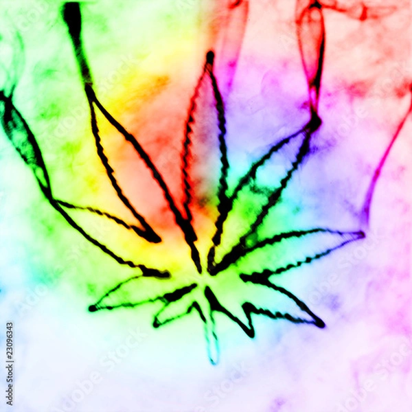 Obraz marijuana in the smoke