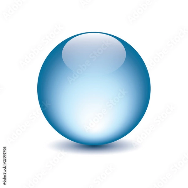 Obraz icona sfera luce blu