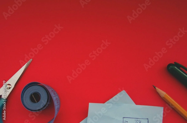 Fototapeta background on the theme of design and tailoring