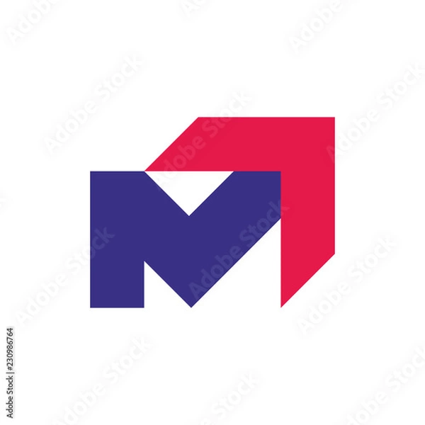 Fototapeta Letter M logo. Icon design. Template elements - vector sign