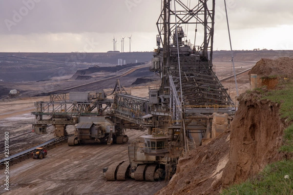 Fototapeta Tagebau Bagger