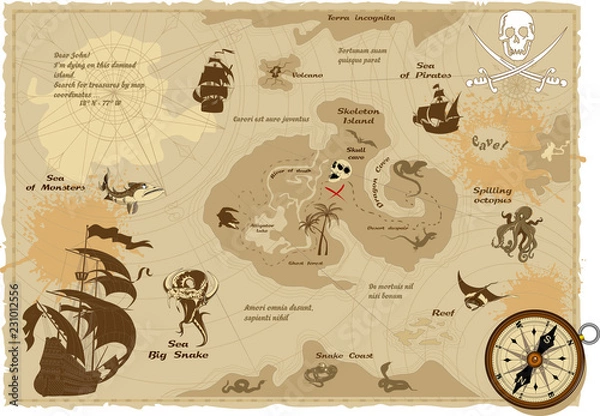 Obraz Old map