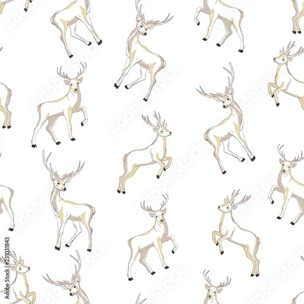Obraz seamless deer pattern