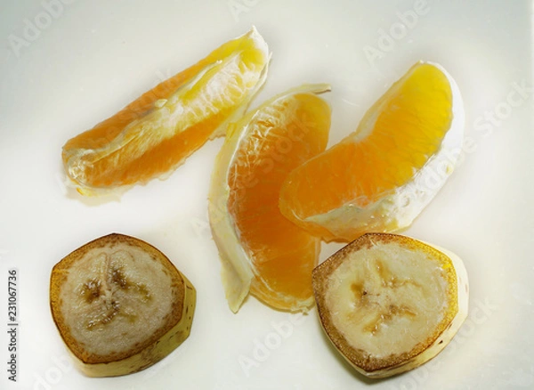 Obraz banana and orange