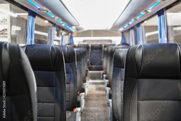 Fototapeta The image of the bus interior