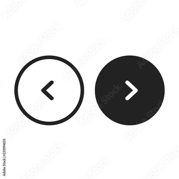 Fototapeta Circle Slider Buttons Arrows Vector