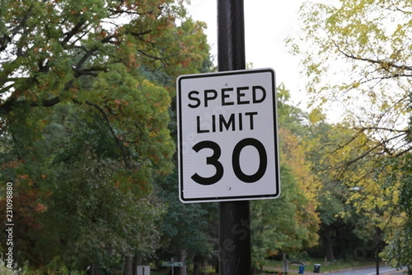 Obraz Thirty mile speed limit
