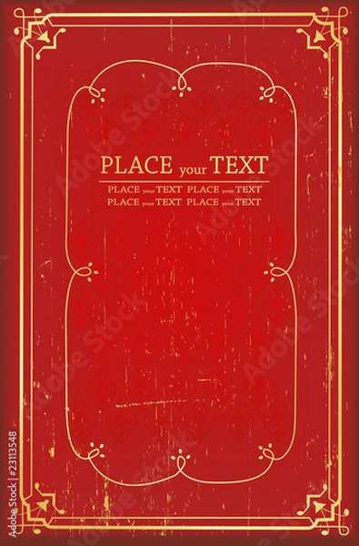 Fototapeta Vertical vintage background for Book cover vector