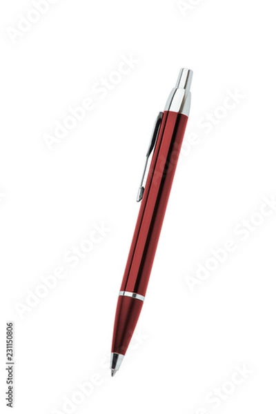 Obraz Red pen isolated on white background