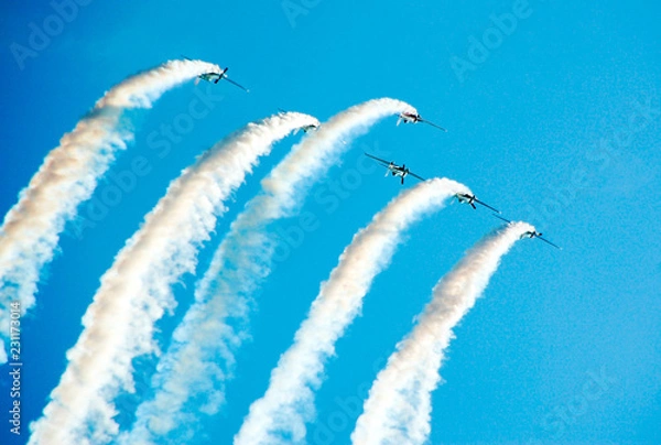 Fototapeta Aerobatic flying display