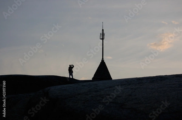 Fototapeta Lighthouse silhouette, Norway