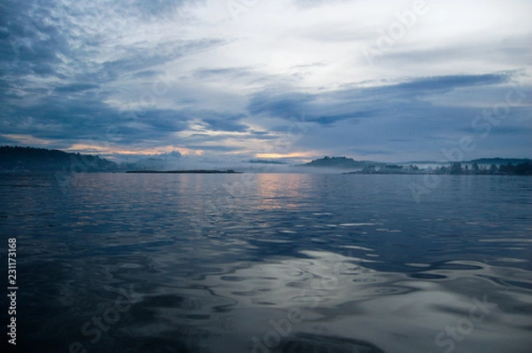 Fototapeta Norwegian fjord sunset