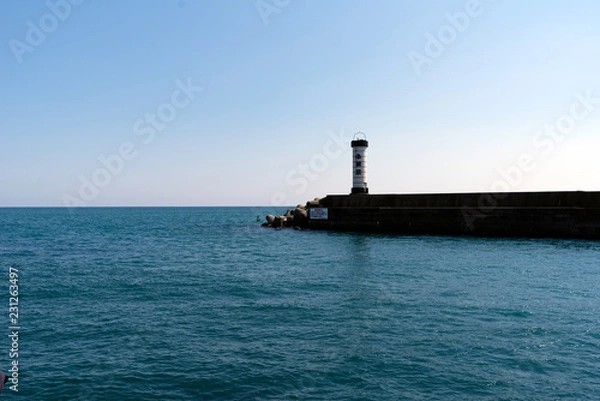 Obraz 小田原港の堤防