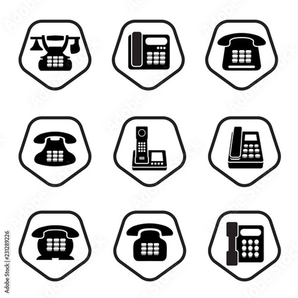 Obraz Office phones icon set