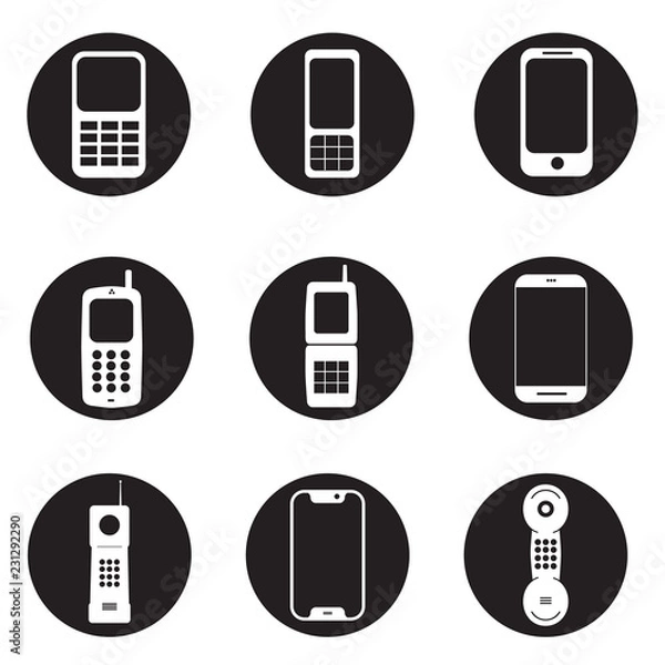 Obraz Mobile phones icon set
