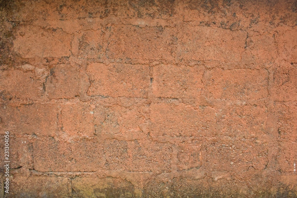 Obraz old brick red wall. Rough texture. Masonry