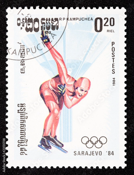 Obraz Cambodian stamp